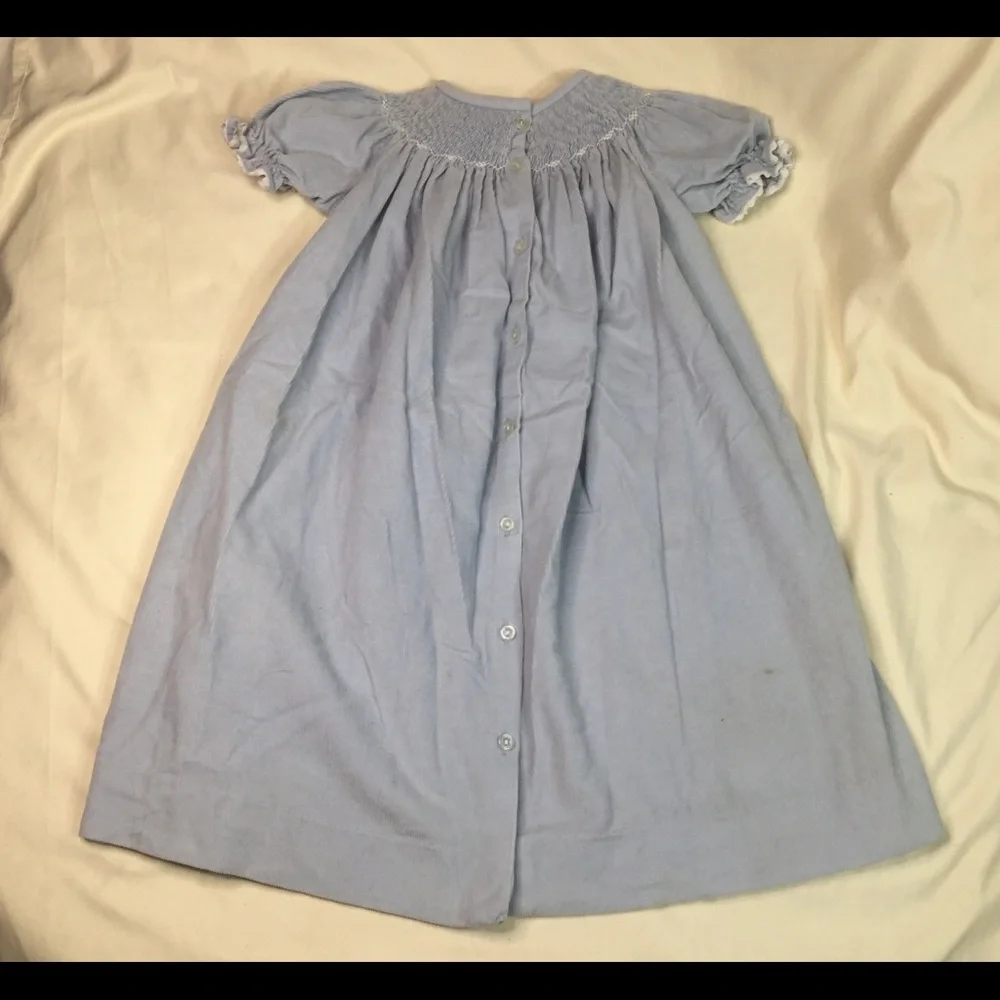 Castle & Crowns Snowman Smocked Corduroy Dress